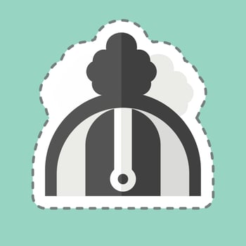 Sticker line cut Camping Ground Parking. related to Accommodations symbol. simple design editable. simple illustration vector