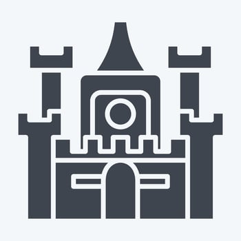 Icon Castle. related to Accommodations symbol. glyph style. simple design editable. simple illustration vector