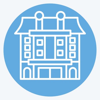 Icon Apartment. related to Accommodations symbol. blue eyes style. simple design editable. simple illustration vector