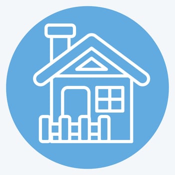 Icon Cabin. related to Accommodations symbol. blue eyes style. simple design editable. simple illustration vector