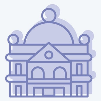 Icon Stately Home. related to Accommodations symbol. two tone style. simple design editable. simple illustration vector