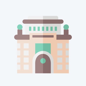 Icon Hotel. related to Accommodations symbol. flat style. simple design editable. simple illustration vector