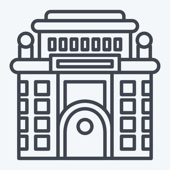 Icon Hotel. related to Accommodations symbol. line style. simple design editable. simple illustration vector