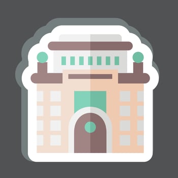 Sticker Hotel. related to Accommodations symbol. simple design editable. simple illustration vector