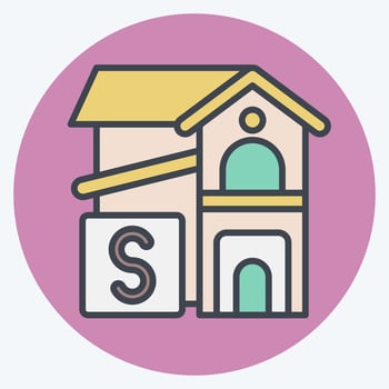 Icon Rent Room. related to Accommodations symbol. color mate style. simple design editable. simple illustration vector