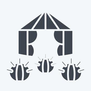 Icon Desert Tent. related to Accommodations symbol. glyph style. simple design editable. simple illustration vector