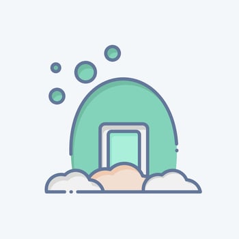 Icon Igloo. related to Accommodations symbol. doodle style. simple design editable. simple illustration vector
