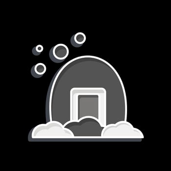 Icon Igloo. related to Accommodations symbol. glossy style. simple design editable. simple illustration vector