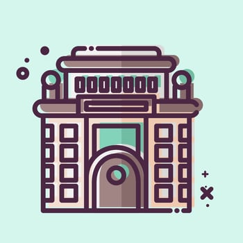 Icon Hotel. related to Accommodations symbol. MBE style. simple design editable. simple illustration vector