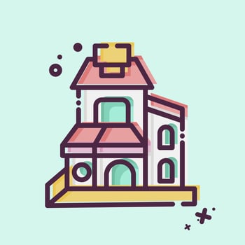 Icon Duplex. related to Accommodations symbol. MBE style. simple design editable. simple illustration vector