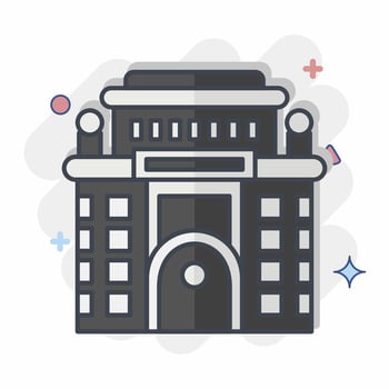 Icon Hotel. related to Accommodations symbol. comic style. simple design editable. simple illustration vector
