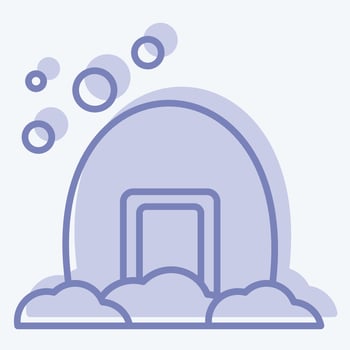 Icon Igloo. related to Accommodations symbol. two tone style. simple design editable. simple illustration vector