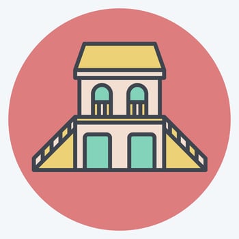 Icon Guest House. related to Accommodations symbol. color mate style. simple design editable. simple illustration vector