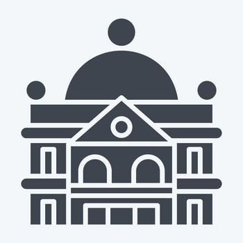 Icon Stately Home. related to Accommodations symbol. glyph style. simple design editable. simple illustration vector