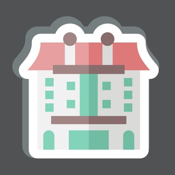 Sticker Apartment. related to Accommodations symbol. simple design editable. simple illustration vector