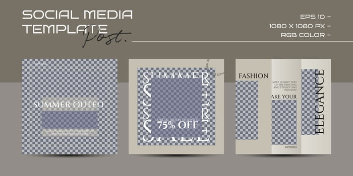 Modern minimalis fashion design for social media Post template vector