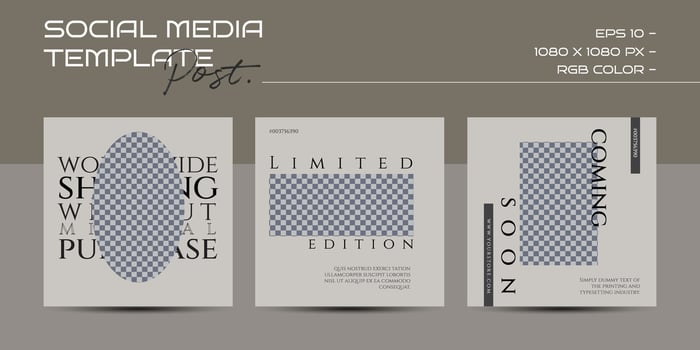 Modern minimalis fashion design for social media Post template vector