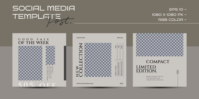 Minimalis fashion design for social media Post template vector