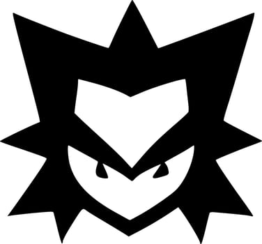 monster face cartoon vector
