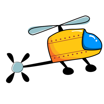 Yellow Helicopter cartoon png
