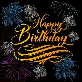 vector handlettering happy birthday celebrate
