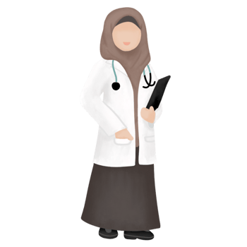 Muslimah Doctor standing png