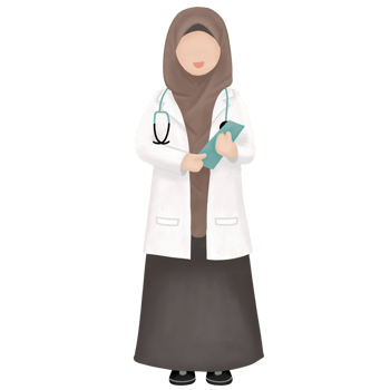 Muslimah Doctor standing png