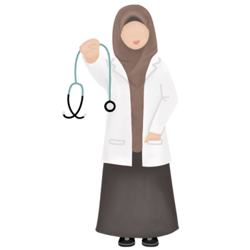 Muslimah Doctor standing png
