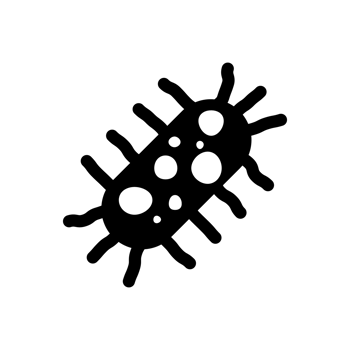 Virus, germ and bacteria, microorganism type and super bug icon. png