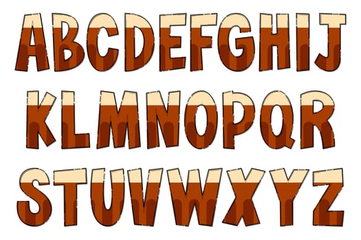 Handcrafted Beer Letters. Color Creative Art Typographic Design vector