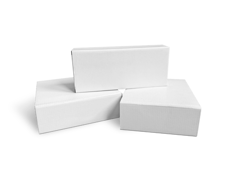 Set of White box tall shape product packaging. transparent background png