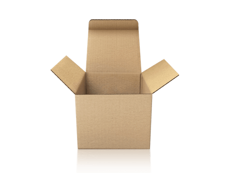 Open Empty Cardboard Box, transparent background png