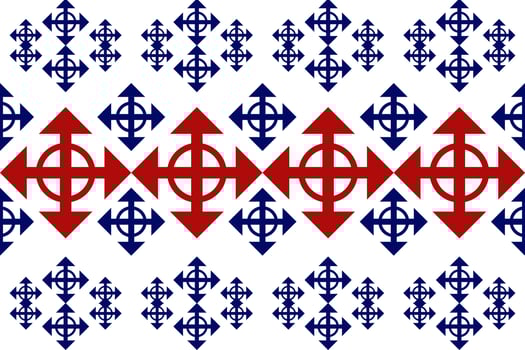 Ethnic geometric seamless pattern. Design for fabric, clothes, decorative paper, wrapping, embroidery, illustration, vector, tribal patter vector