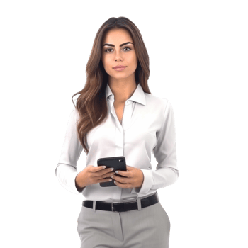 Attractive business woman isolated, Illustration png