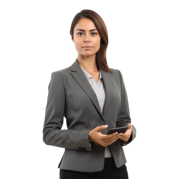 Attractive business woman isolated, Illustration png