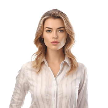 Attractive business woman isolated, Illustration png