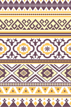 Ethnic geometric seamless pattern. Design for fabric, clothes, decorative paper, wrapping, embroidery, illustration, vector, tribal patter vector