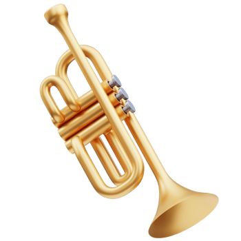 Trumpet Music Tools 3D illustration png