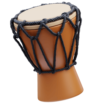 Bongo Music Tools 3D illustration png