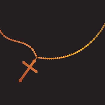 Rosary icon vector