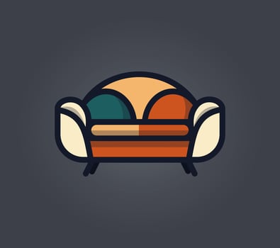 Simple chair design vector illustration