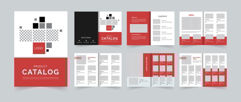 Modern Product catalog layout design or catalouge template vector