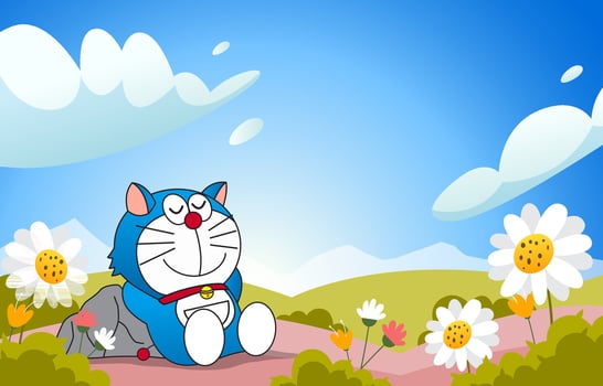 Cute Blue Cat Background vector