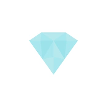 diamond flat design vector illustration. Gem jewel logo symbol sign. Vector illustration image. Isolated on white background.