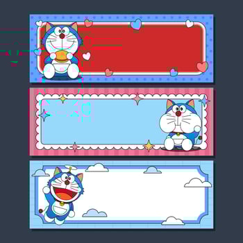 Cute Blue Cat Banner vector