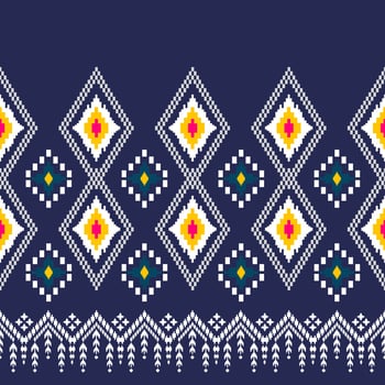 geometric ethnic pattern Can be used in fabric design for background, wallpaper, carpet, textile, clothing, wrapping, decorative paper, embroidery illustration vector. vector