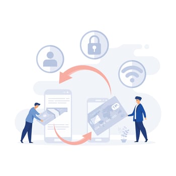 money transfer, flat modern vector illustration