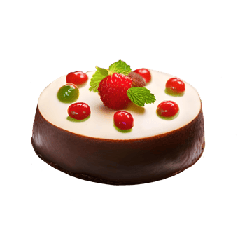 Birthday Cake with Chocolate Frosting generative with AI png