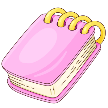 School Materials Cartoon Notepad png