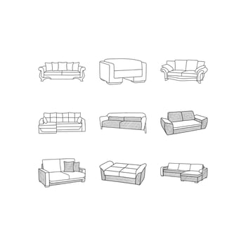set of Sofa comfortable interior icon collection, vector design and illustration template, logo for your company